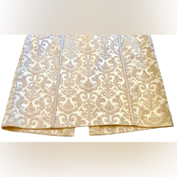 JOSEPH RIBKOFF Gold Brocade Pencil Skirt Size 4 - Picture 3 of 7